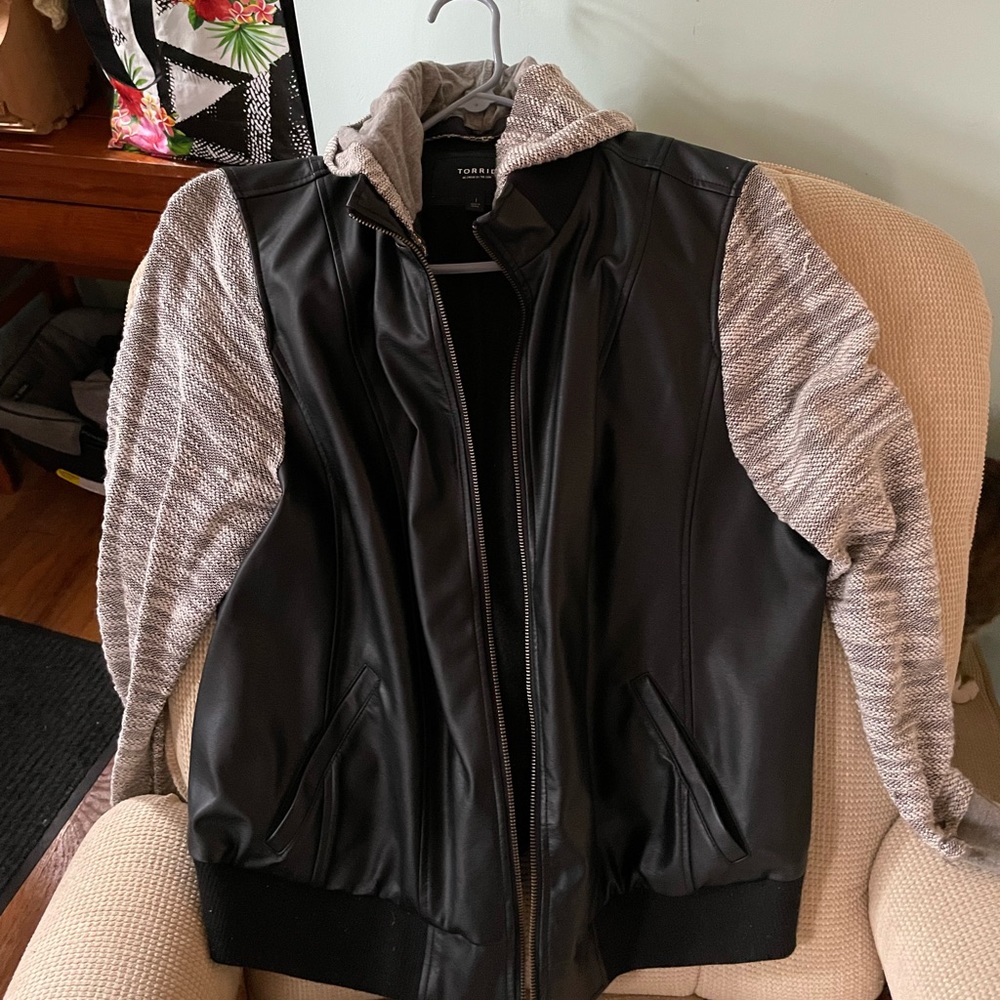 Torrid Leather bomber jacket